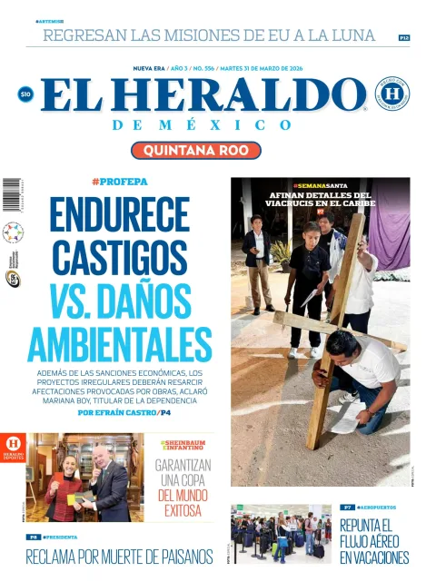 Portada de El Heraldo de Mexico - Quintana Roo