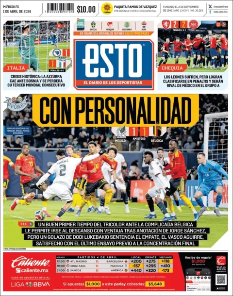 Portada de Esto del miércoles, 1 de abril de 2026