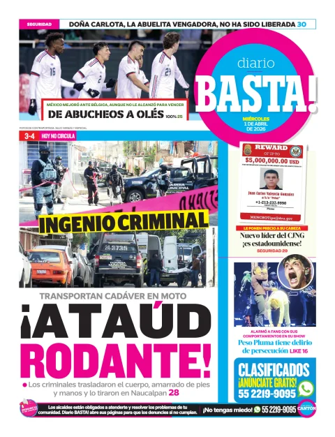 Portada de Basta! (contraportada)