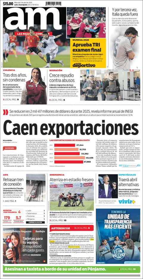 Portada de Am Corredor Industrial del miércoles, 1 de abril de 2026