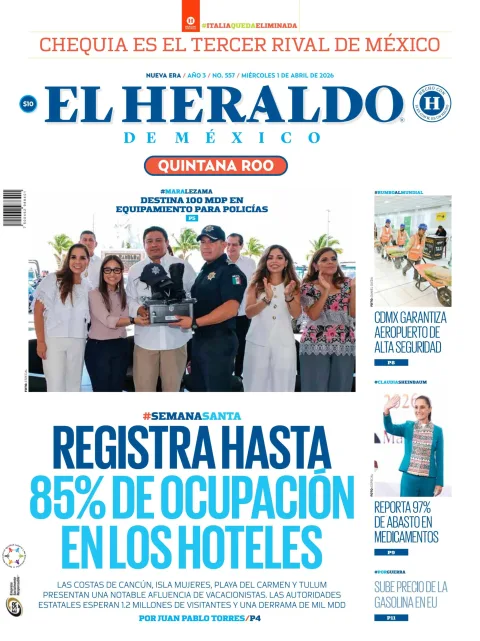 Portada de El Heraldo de Mexico - Quintana Roo