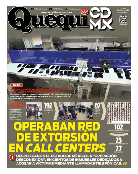 Portada de Quequi CDMX del jueves, 2 de abril de 2026