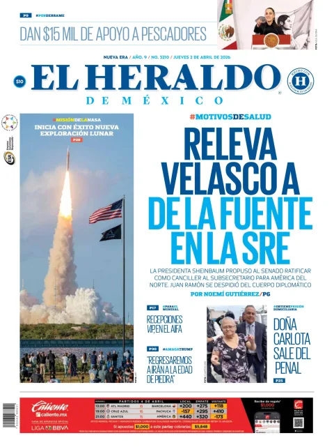 Portada de El Heraldo de Mexico