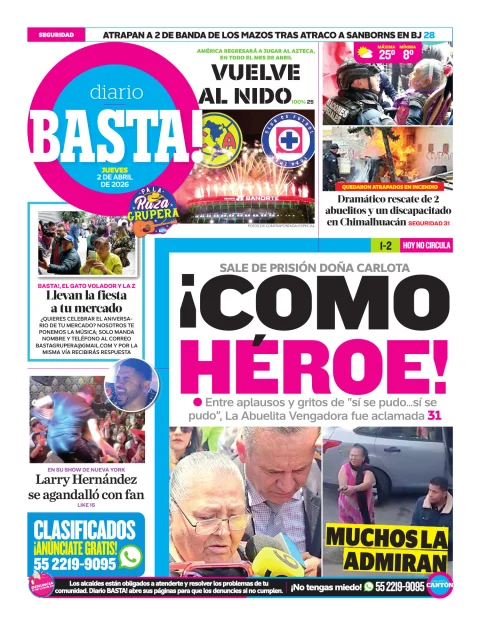 Portada de Basta! (contraportada)