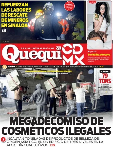 Portada de Quequi CDMX (contraportada) del jueves, 2 de abril de 2026