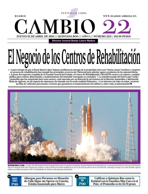Portada de Diario Cambio 22 (portada) del jueves, 2 de abril de 2026