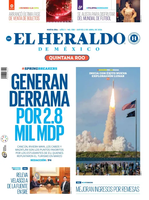 Portada de El Heraldo de Mexico - Quintana Roo