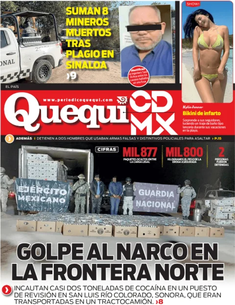 Portada de Quequi CDMX (contraportada) del viernes, 3 de abril de 2026