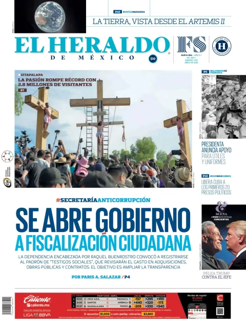 Portada de El Heraldo de Mexico
