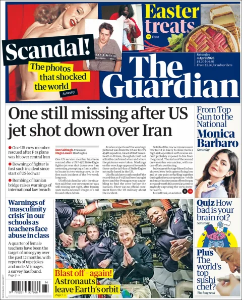 Portada de The Guardian (reino Unido) del 2026-04-04