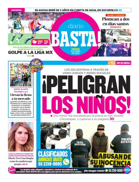 Portada de Basta! (contraportada)