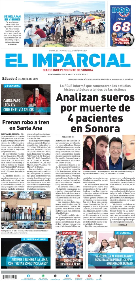 Portada de El Imparcial