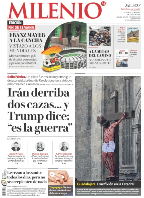 Portada de Milenio Jalisco del sábado, 4 de abril de 2026