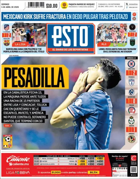 Portada de Esto del domingo, 5 de abril de 2026