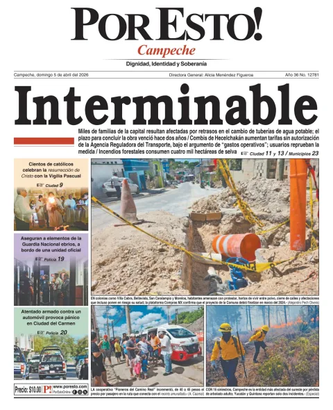 Portada de Por Esto (campeche) del domingo, 5 de abril de 2026