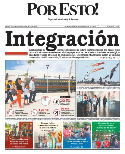Portada de Por Esto (merida, Yucatan) del domingo, 5 de abril de 2026