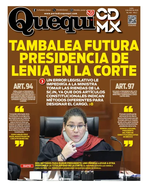 Portada de Quequi CDMX del lunes, 6 de abril de 2026