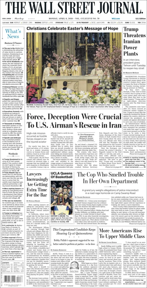 Portada de The Wall Street Journal