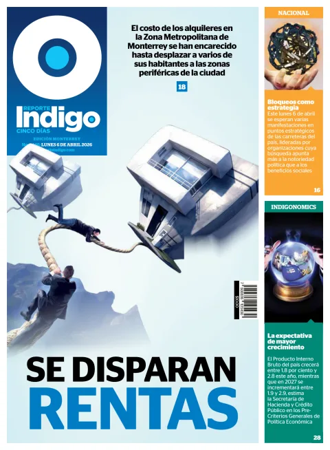 Portada de Reporte Indigo Monterrey del lunes, 6 de abril de 2026