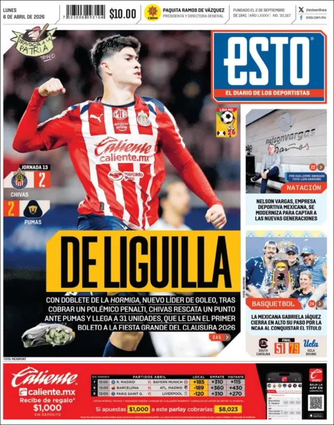 Portada de Esto del lunes, 6 de abril de 2026