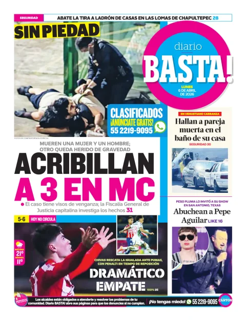Portada de Basta! (contraportada)