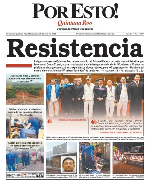 Portada de Por Esto (quintana Roo Chetumal)