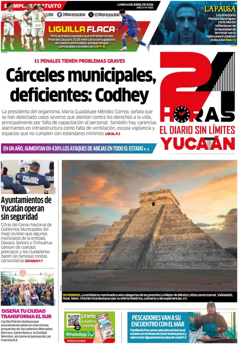 Portada de 24 Horas Yucatan