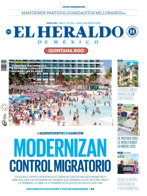 Portada de El Heraldo de Mexico - Quintana Roo