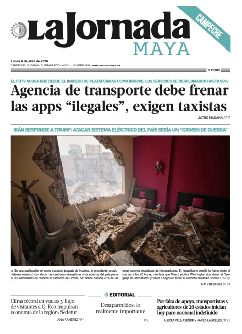 Portada de La Jornada Maya Campeche del lunes, 6 de abril de 2026