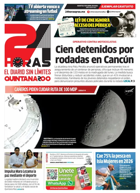 Portada de 24 Horas Quintana Roo