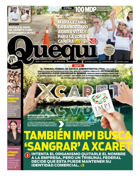 Portada de Quequi del martes, 7 de abril de 2026