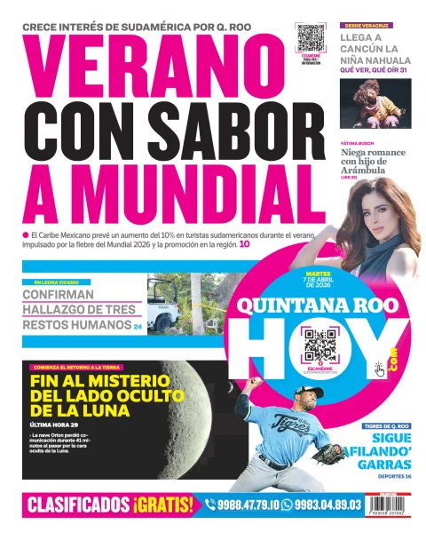 Portada de Quintana Roo Hoy (contraportada)