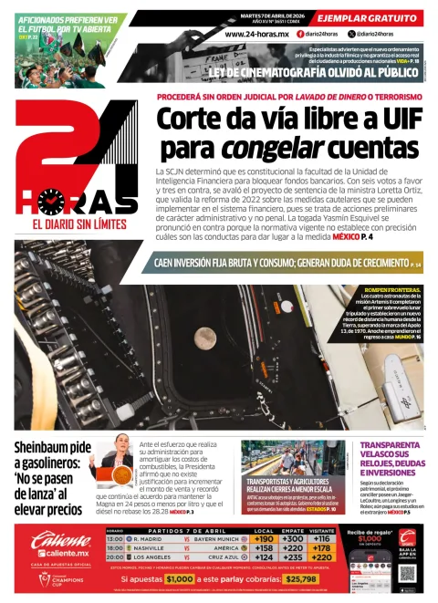 Portada de 24 Horas