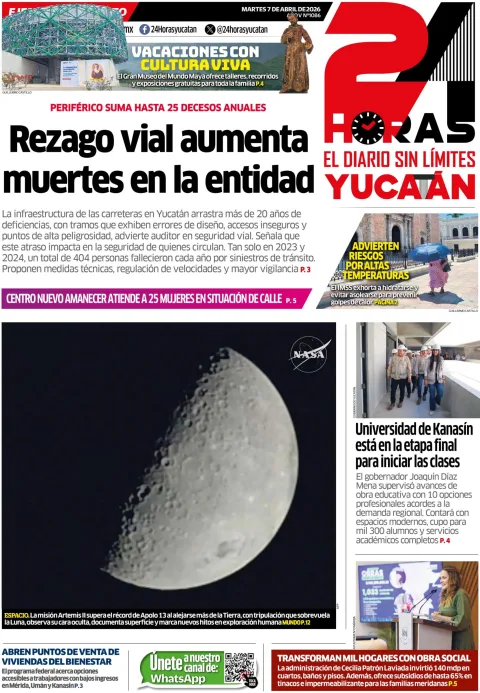 Portada de 24 Horas Yucatan del 2026-04-07