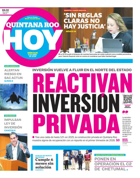 Portada de Quintana Roo Hoy (portada)