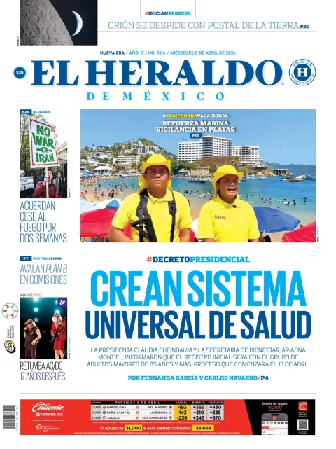 Portada de El Heraldo de Mexico
