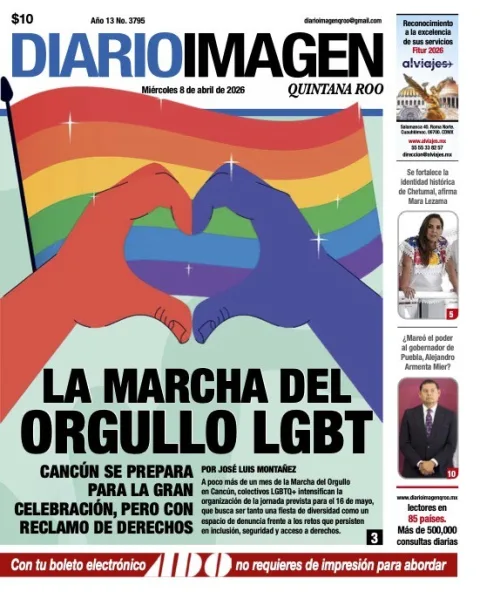 Portada de Diario Imagen Quintana Roo del miércoles, 8 de abril de 2026