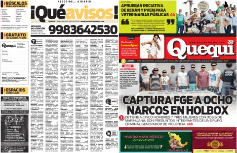 Portada de Quequi (contraportada) del miércoles, 8 de abril de 2026