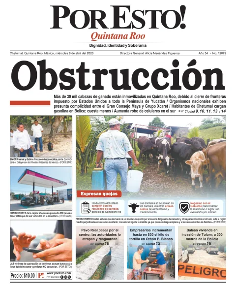 Portada de Por Esto (quintana Roo Chetumal)