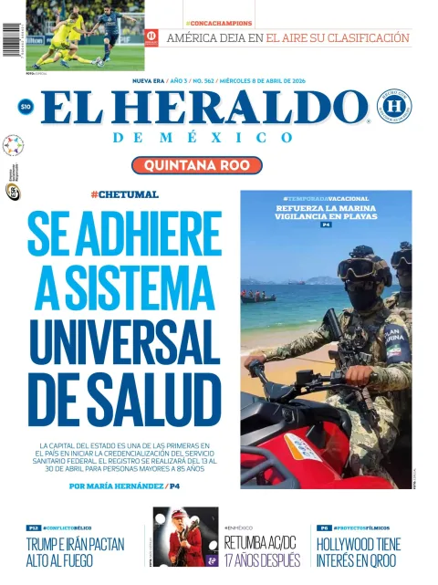 Portada de El Heraldo de Mexico - Quintana Roo