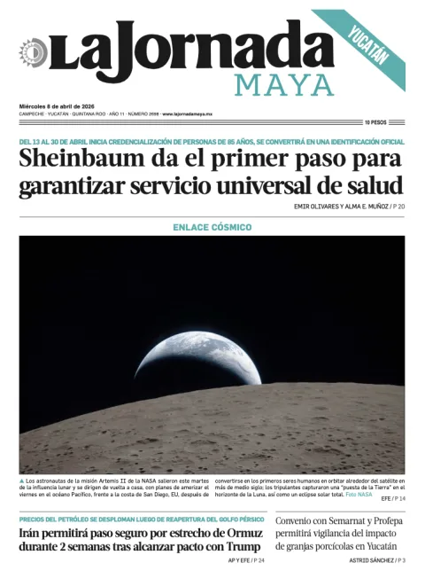 Portada de La Jornada Maya Yucatán del miércoles, 8 de abril de 2026