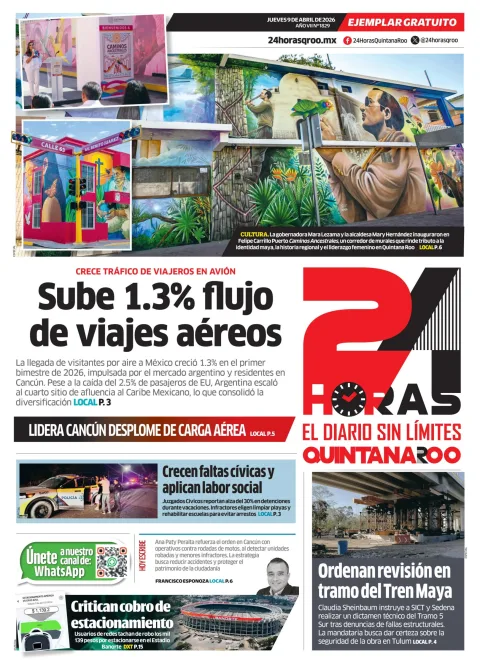 Portada de 24 Horas Quintana Roo