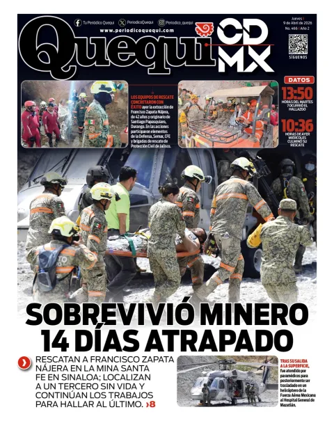 Portada de Quequi CDMX del jueves, 9 de abril de 2026