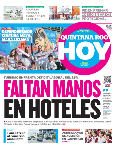 Portada de Quintana Roo Hoy (portada)