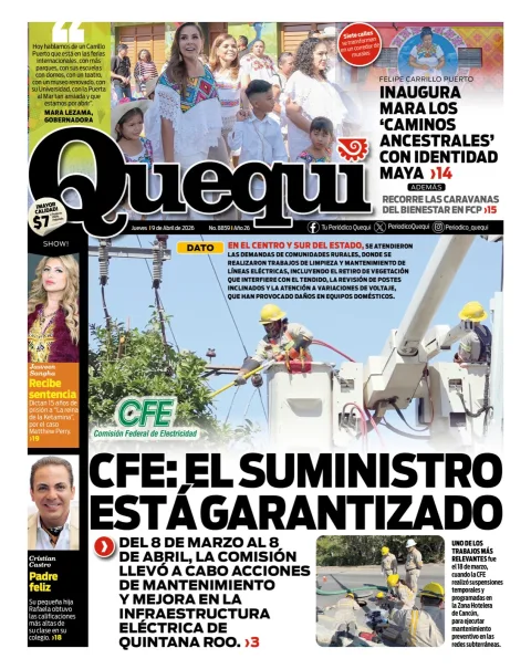 Portada de Quequi del jueves, 9 de abril de 2026