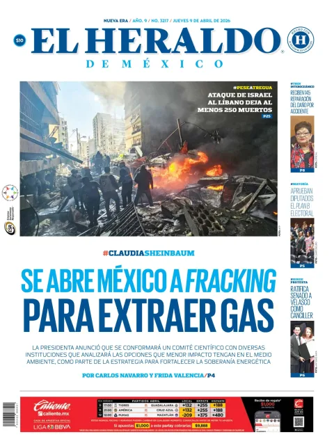 Portada de El Heraldo de Mexico