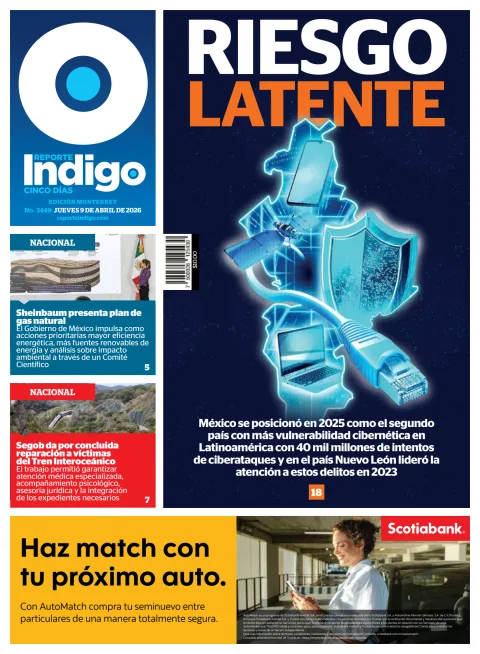 Portada de Reporte Indigo Monterrey del jueves, 9 de abril de 2026