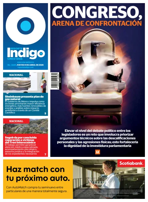 Portada de Reporte Indigo Nacional del jueves, 9 de abril de 2026