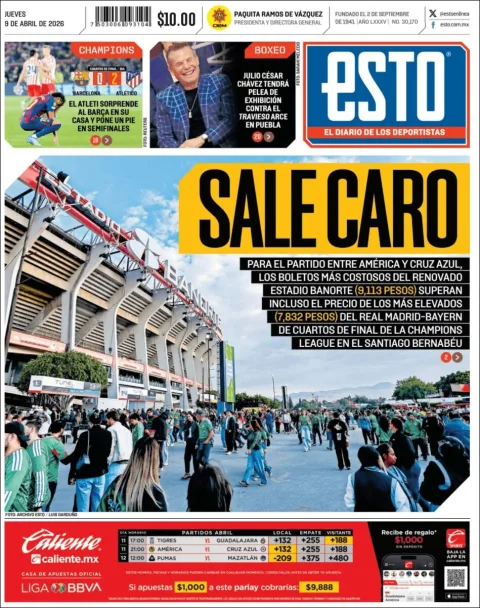 Portada de Esto del jueves, 9 de abril de 2026
