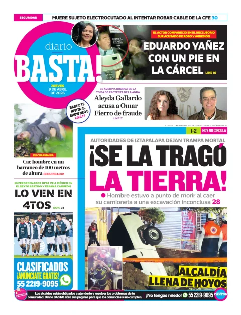 Portada de Basta! (contraportada)
